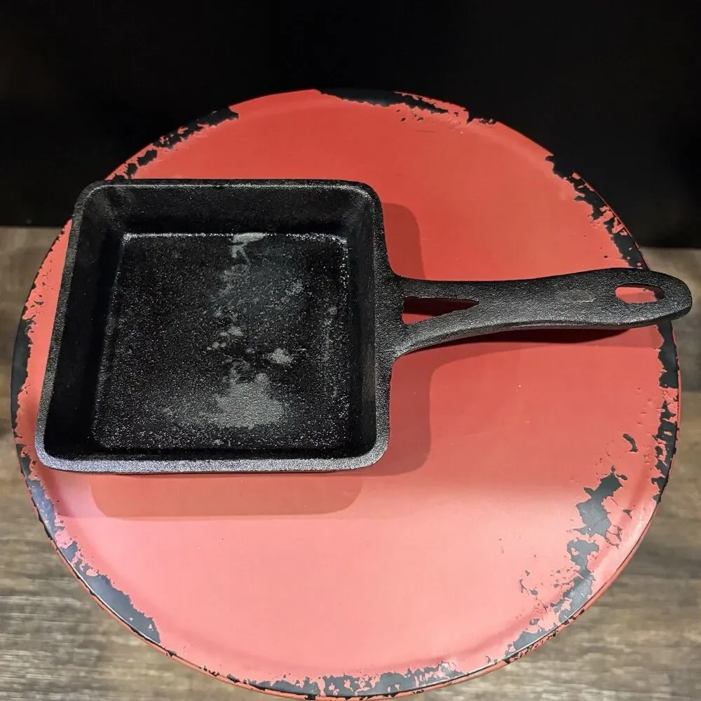 Cook’s Tools Cast Iron Square Egg Fryer Mini Skillet Pre-Seasoned 5x5